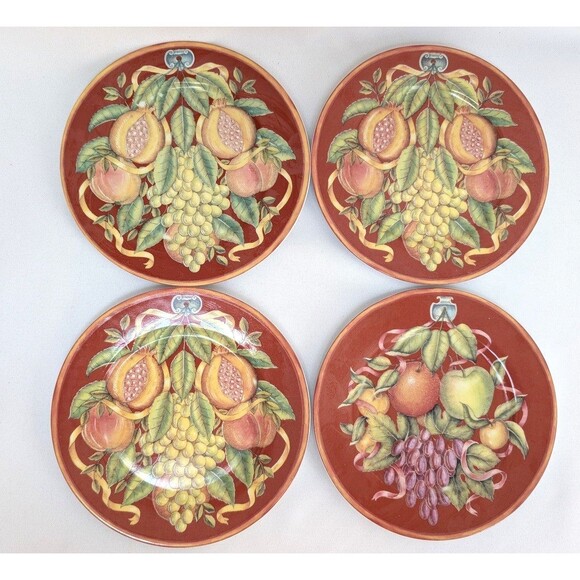 Sur La Table Salad Fruit Plates 7.5" Set Of 4 Italy - Picture 1 of 5